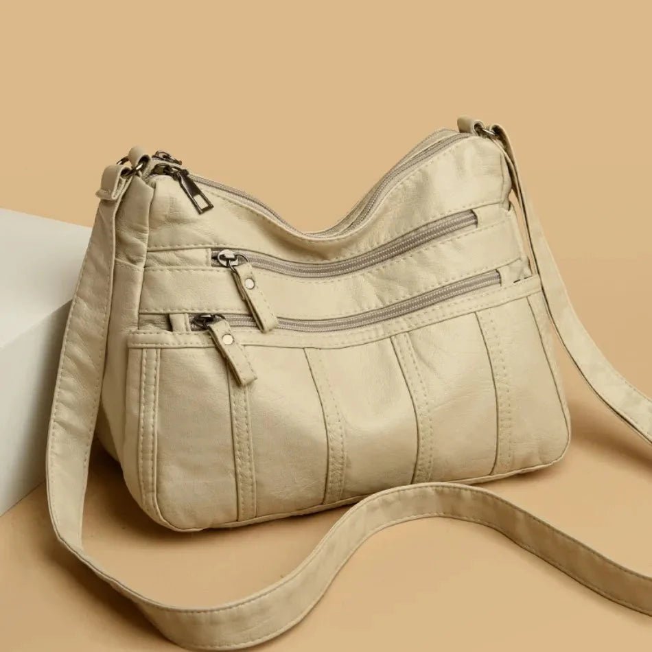 Vegan Leather Crossbody Bag For Everyday Use With Pockets - Nalani - UK Fashion Clothing and Decor