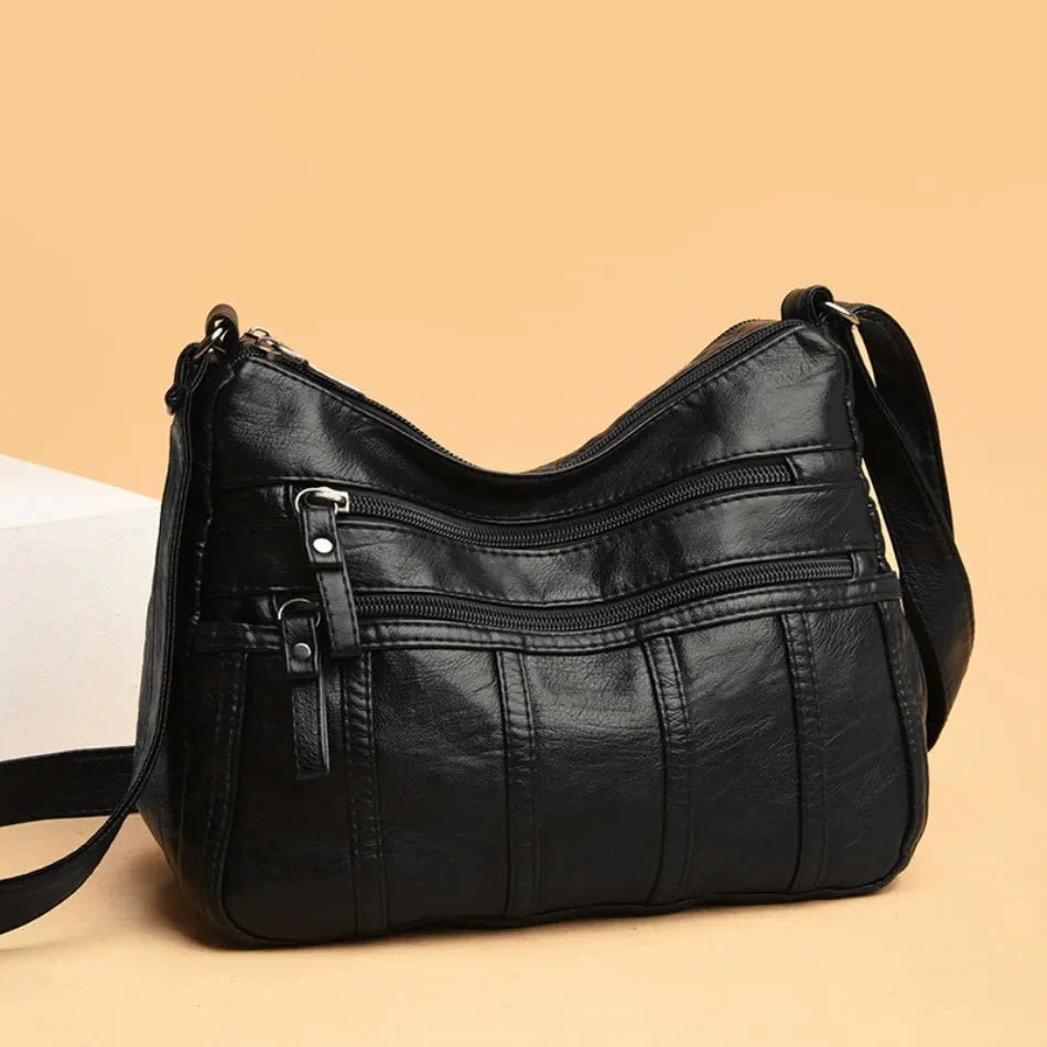 Vegan Leather Crossbody Bag For Everyday Use With Pockets - Nalani - UK Fashion Clothing and Decor