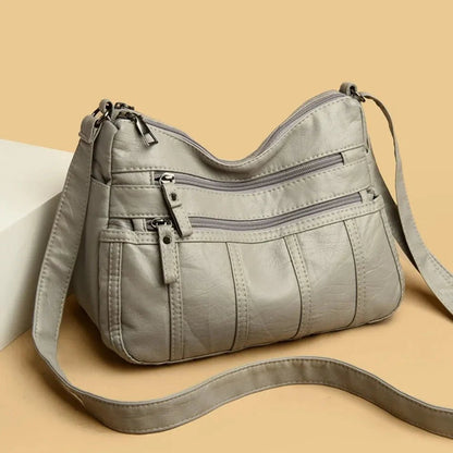 Vegan Leather Crossbody Bag For Everyday Use With Pockets - Nalani - UK Fashion Clothing and Decor