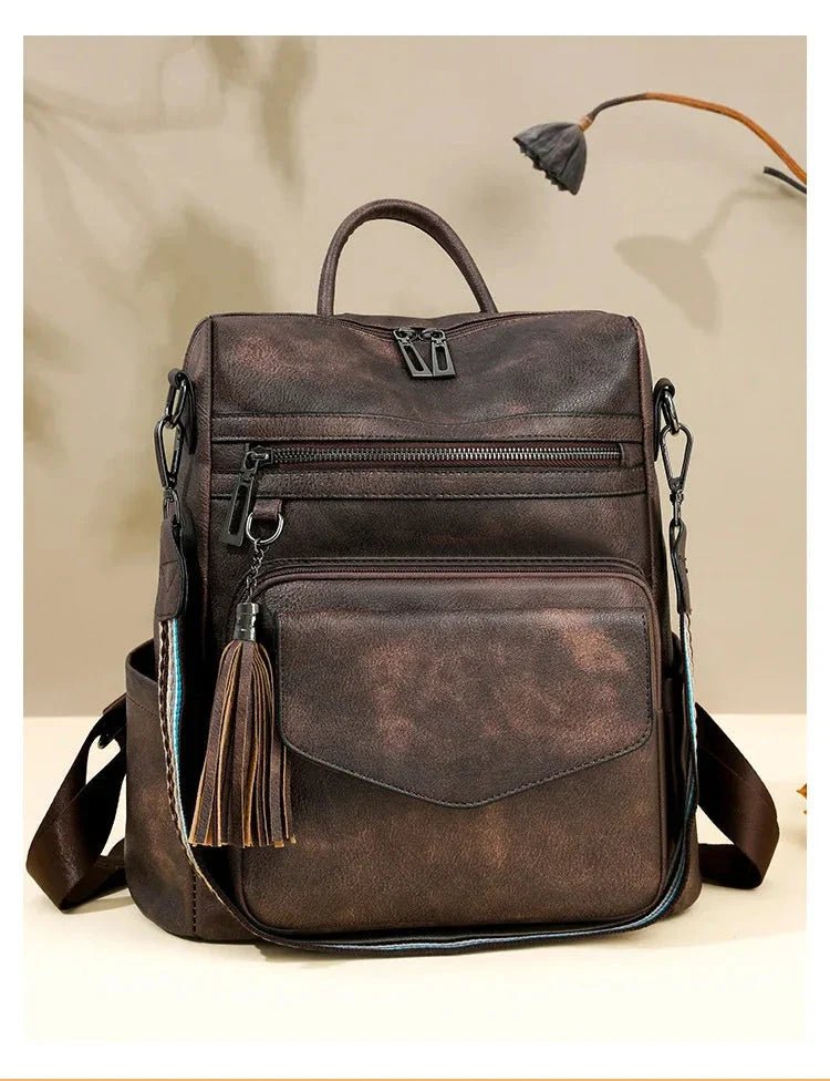 Vegan Leather Womens Backpack With Gift Bag Padded Straps - Nalani - UK Fashion Clothing and Decor