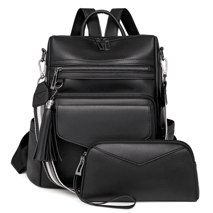 Vegan Leather Womens Backpack With Gift Bag Padded Straps - Nalani - UK Fashion Clothing and Decor