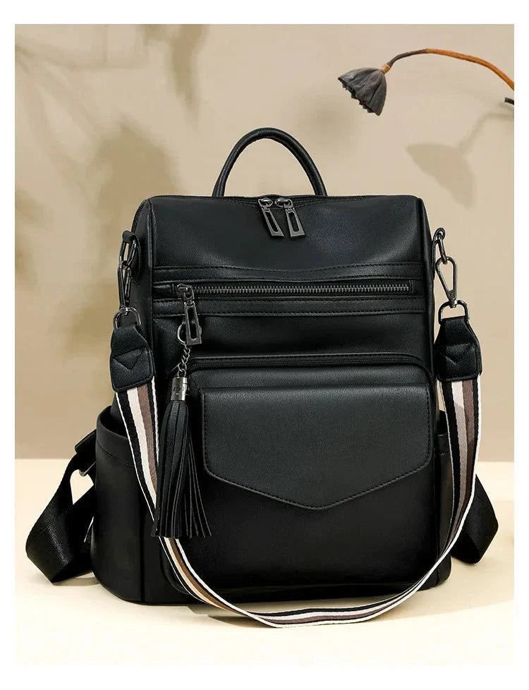 Vegan Leather Womens Backpack With Gift Bag Padded Straps - Nalani - UK Fashion Clothing and Decor