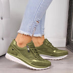 Veloura | Modern lace - up sneakers for women with side zipper | Wedge heel - Nalani - Fashion Clothing and Decor
