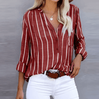 Veloura | Trendy Striped Blouse for Women – Casual & Office Top - Nalani - Fashion Clothing and Decor