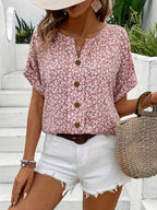 Verna | Chic Floral Print Blouse For Everyday Wear Lightweight - Nalani - Fashion Clothing and Decor