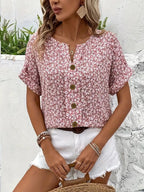 Verna | Chic Floral Print Blouse For Everyday Wear Lightweight - Nalani - Fashion Clothing and Decor