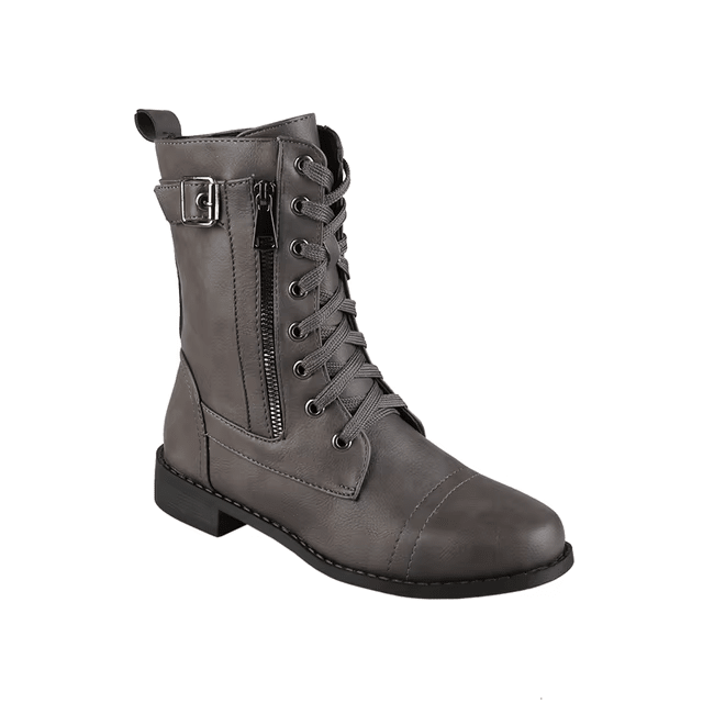 Vintage Faux Leather Boots for Women With Lace Up Buckle - Nalani - UK Fashion Clothing and Decor