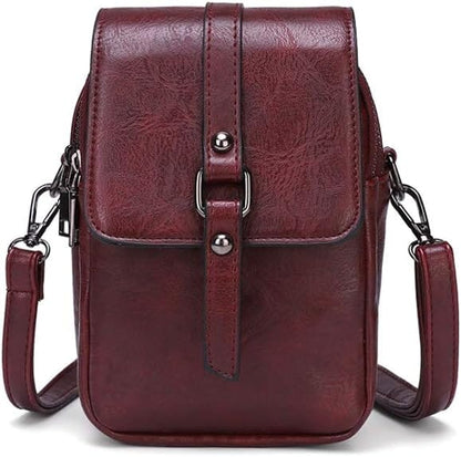 Vintage Multi Functional Soft Vegan Leather Shoulder Bag - Nalani - UK Fashion Clothing and Decor