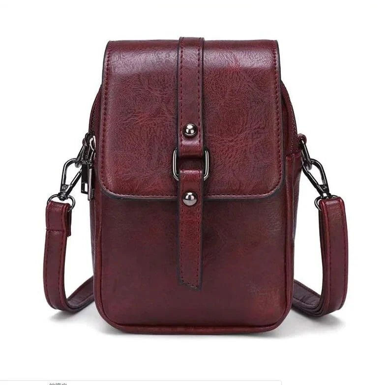 Vintage Multi Functional Soft Vegan Leather Shoulder Bag - Nalani - UK Fashion Clothing and Decor