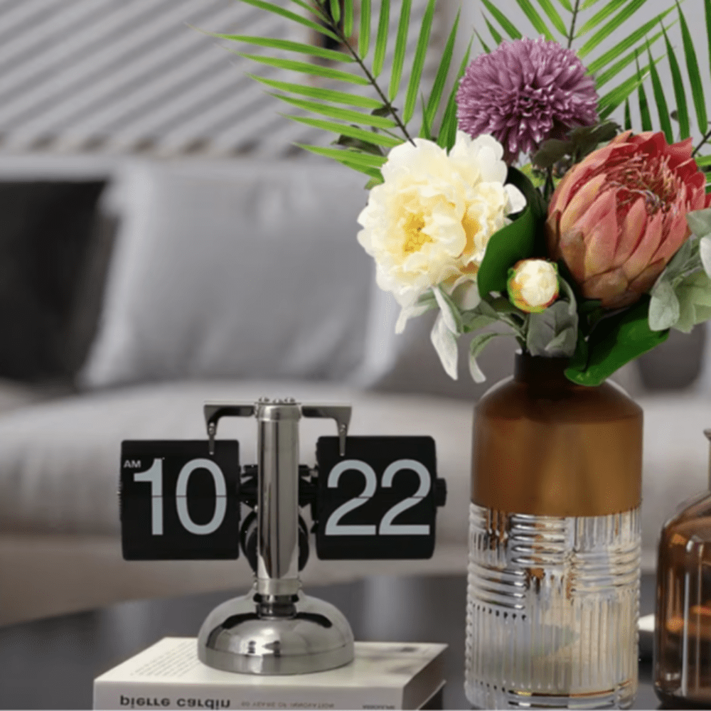 Vintage Retro Flip Desk Clock With Large Display For Home Office - Nalani - UK Fashion Clothing and Decor