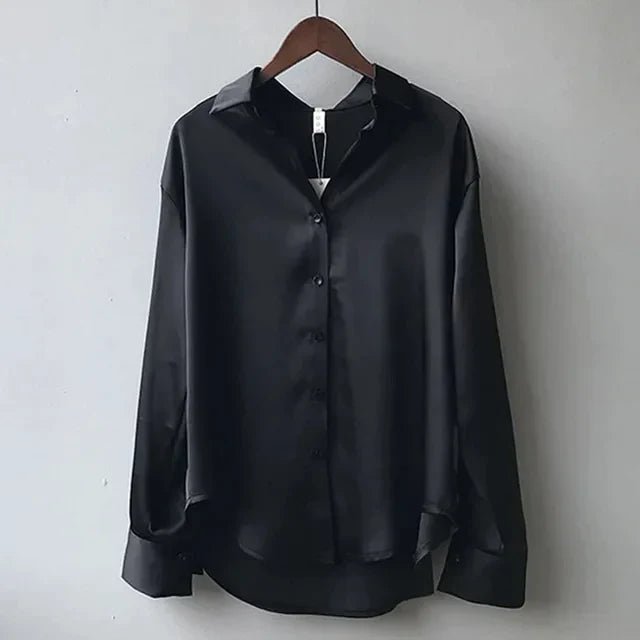 Virelle | Women's blouse with collar and long sleeves | Button placket - Nalani - Fashion Clothing and Decor