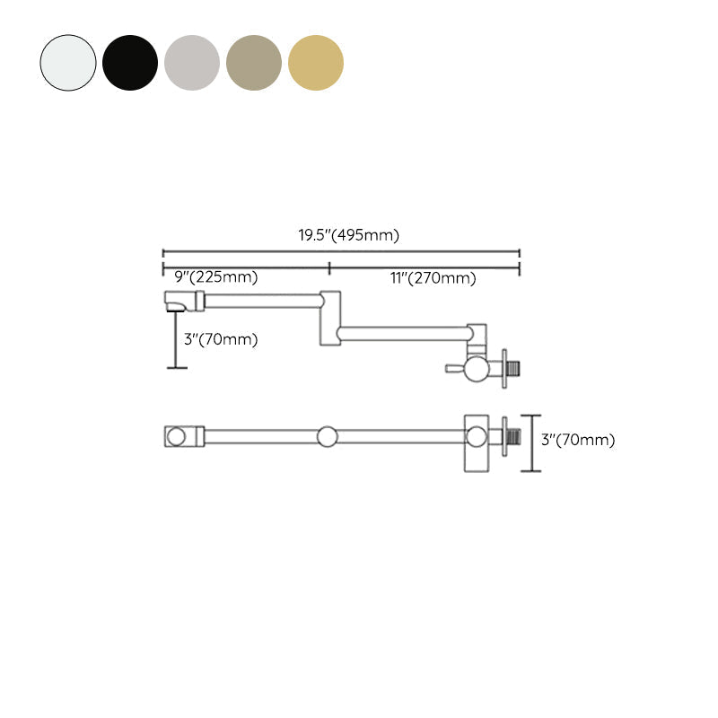 Wall Mounted Pot Filler Faucet With Pull Down Spout Handle - Nalani - UK Fashion Clothing and Decor