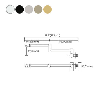 Wall Mounted Pot Filler Faucet With Pull Down Spout Handle - Nalani - UK Fashion Clothing and Decor