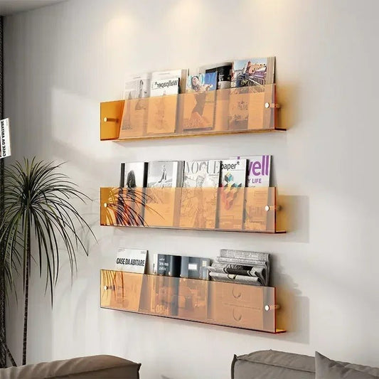 Wall Mounted PVC Shelves For Books And Magazines Storage - Nalani - UK Fashion Clothing and Decor