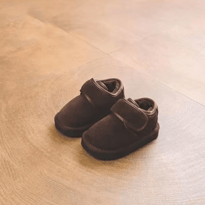 Warm Lined Kids Shoes With Grip And Velcro For 0 To 3 Years - Nalani - UK Fashion Clothing and Decor