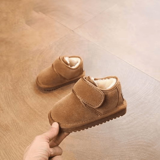 Warm Lined Kids Shoes With Grip And Velcro For 0 To 3 Years - Nalani - UK Fashion Clothing and Decor