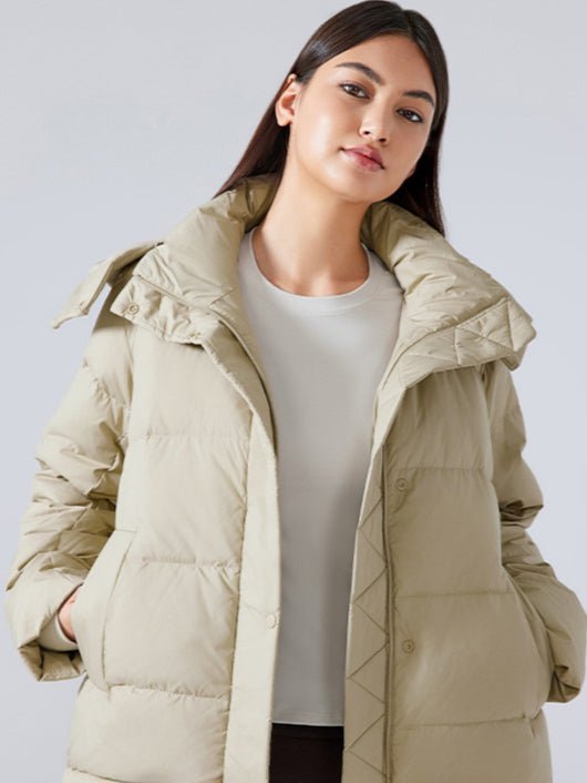 Warm Padded Down Jacket For Women With Hood Winter Coat - Nalani - UK Fashion Clothing and Decor