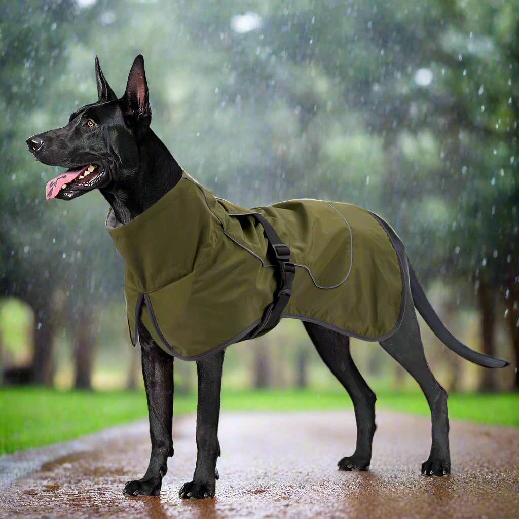 Warm Reflective Waterproof Dog Coat for Large Dogs - Nalani - UK Fashion Clothing and Decor