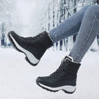 Water Resistant Snow Boots Mid Calf With Faux Fur Lining - Nalani - UK Fashion Clothing and Decor