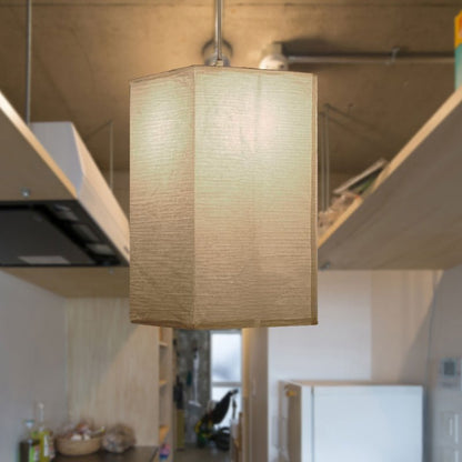 Wide Lantern Pendant Light With Paper Shade White 1 Light - Nalani - UK Fashion Clothing and Decor