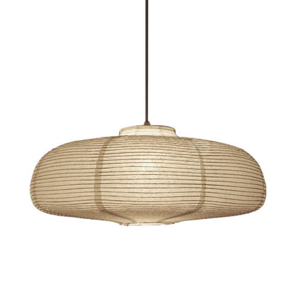 Wide Lantern Pendant Light With Paper Shade White 1 Light - Nalani - UK Fashion Clothing and Decor