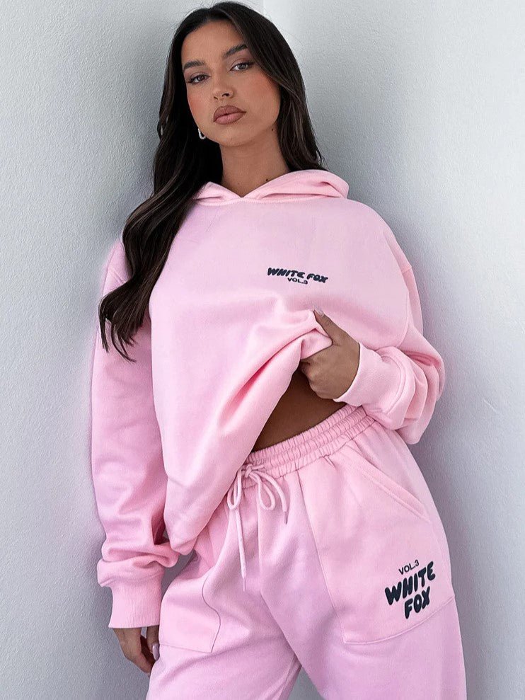 Women Cotton Blend Tracksuit Loose Fit Comfort Casual Wear - Nalani - UK Fashion Clothing and Decor