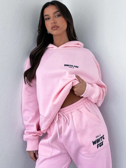 Women Cotton Blend Tracksuit Loose Fit Comfort Casual Wear - Nalani - UK Fashion Clothing and Decor