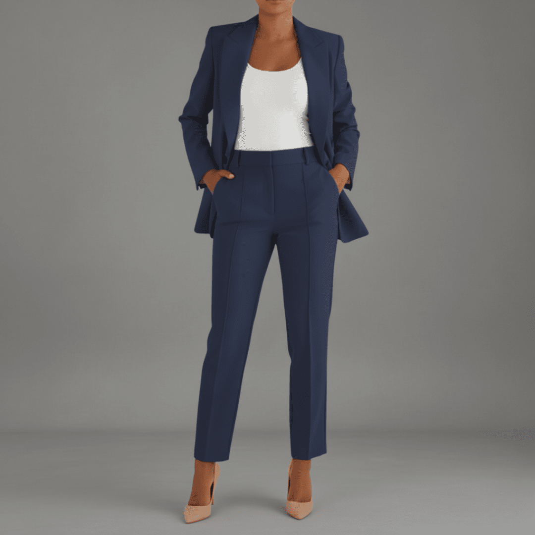 Womens 2 - Piece Blazer and Trousers Suit for Professional Officewear - Nalani - UK Fashion Clothing and Decor