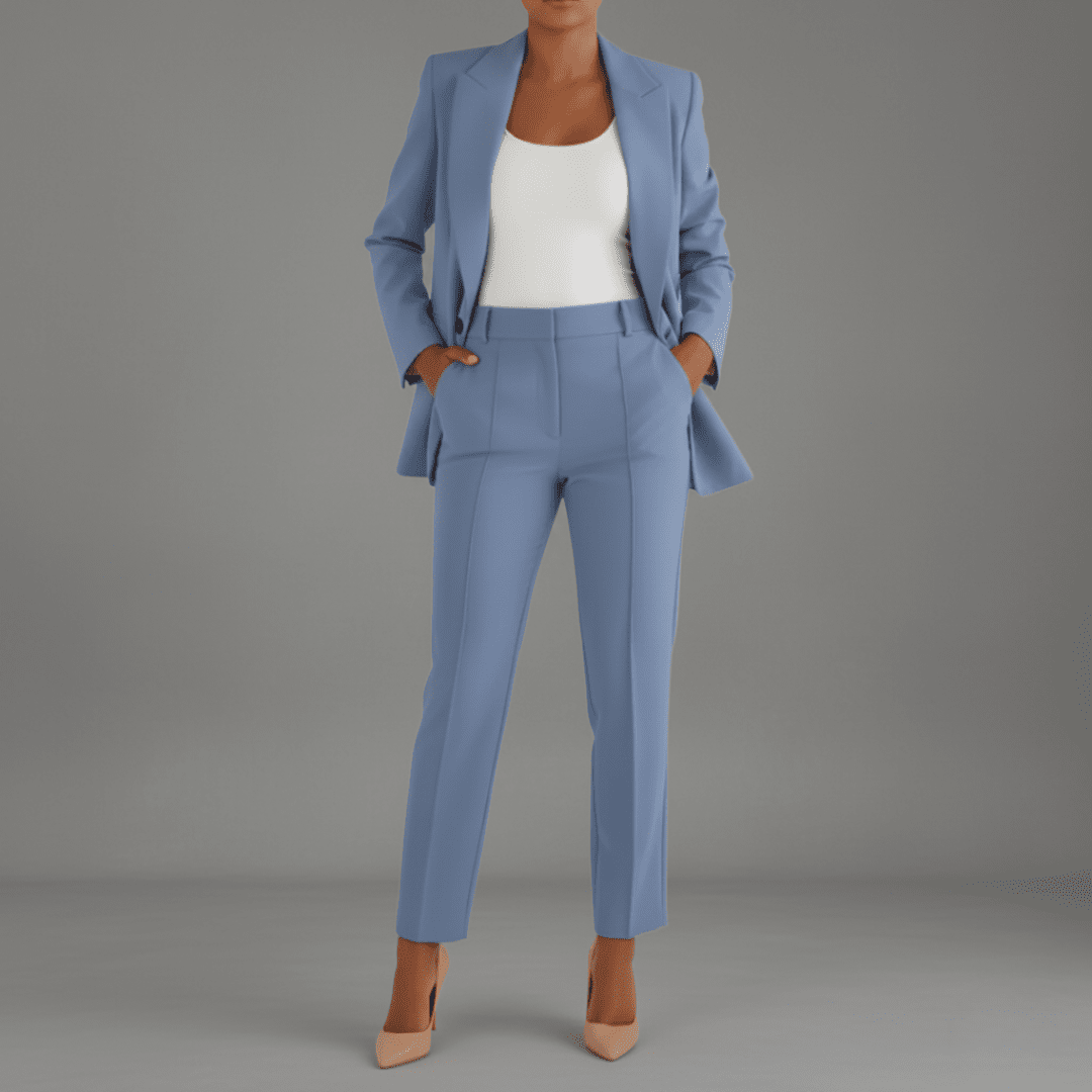 Womens 2 - Piece Blazer and Trousers Suit for Professional Officewear - Nalani - UK Fashion Clothing and Decor