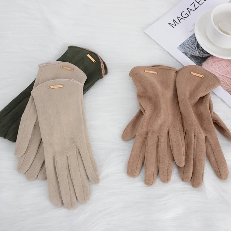 Womens Autumn Winter Touchscreen Thin Cashmere Gloves - Nalani - UK Fashion Clothing and Decor
