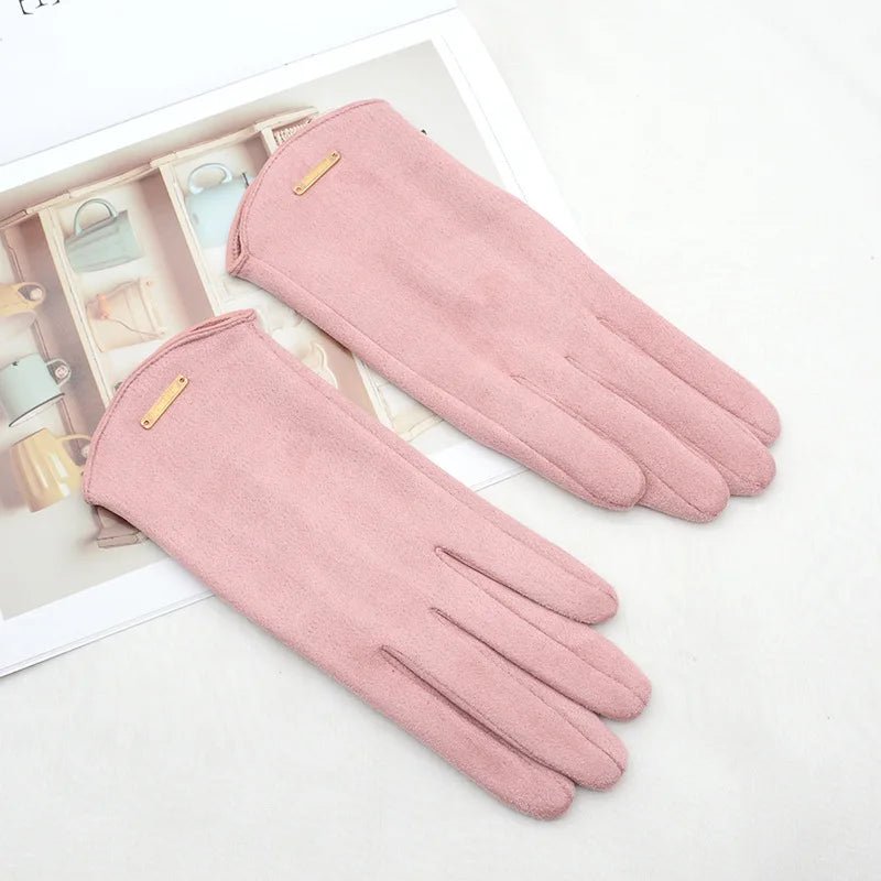 Womens Autumn Winter Touchscreen Thin Cashmere Gloves - Nalani - UK Fashion Clothing and Decor