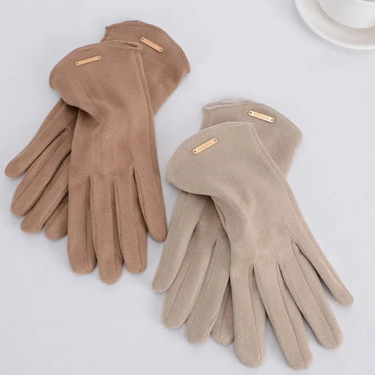 Womens Autumn Winter Touchscreen Thin Cashmere Gloves - Nalani - UK Fashion Clothing and Decor