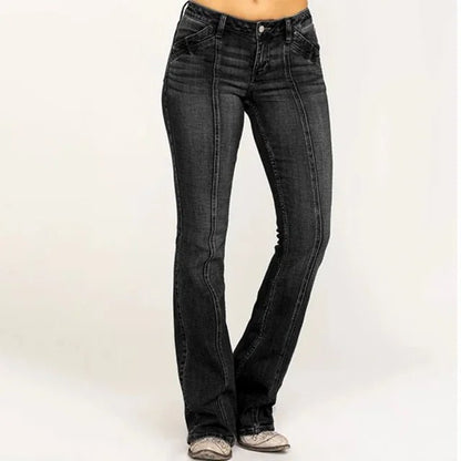 Women's Blue Flared Jeans - Nalani - UK Fashion Clothing and Decor