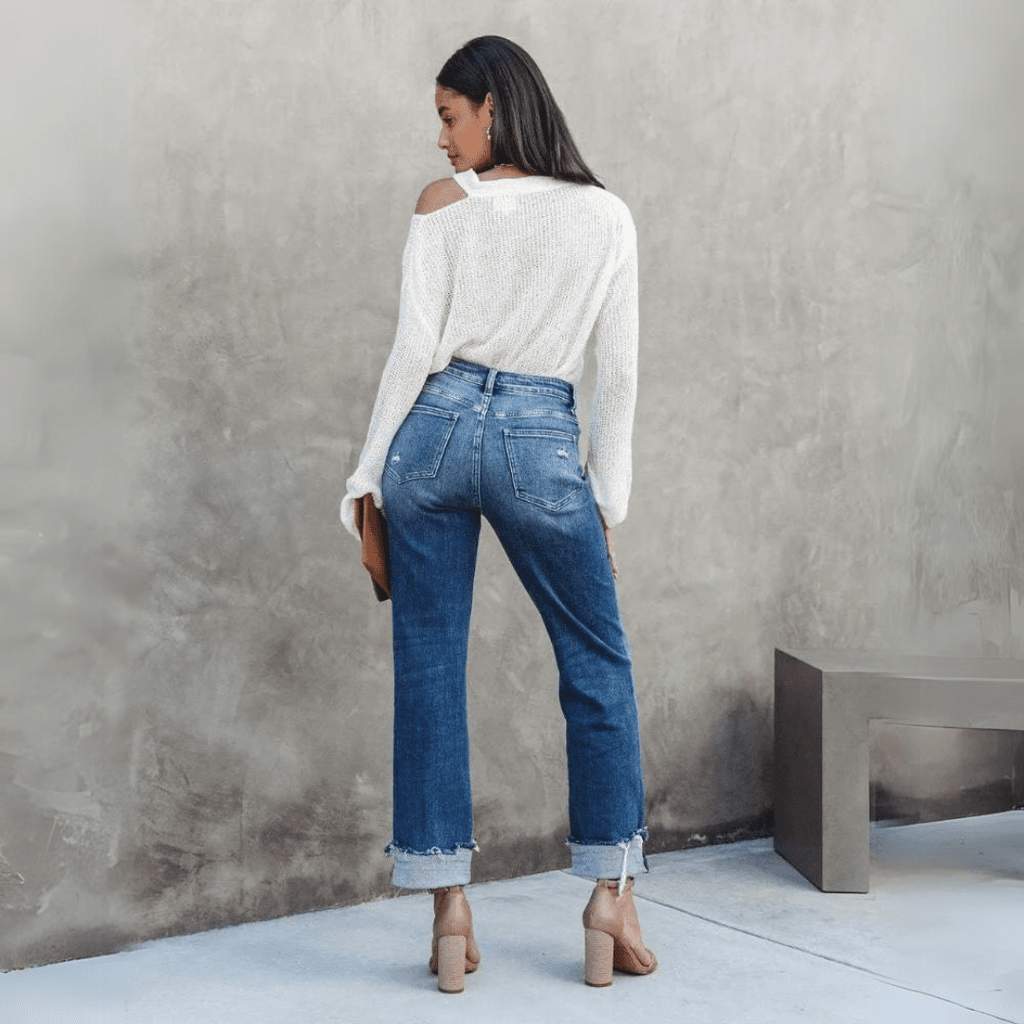 Women’s casual straight long pants - Nalani - UK Fashion Clothing and Decor