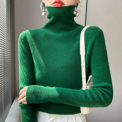 Womens Casual Turtleneck Pullover Knit Sweater For Layering - Nalani - UK Fashion Clothing and Decor