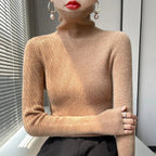 Womens Casual Turtleneck Pullover Knit Sweater For Layering - Nalani - UK Fashion Clothing and Decor