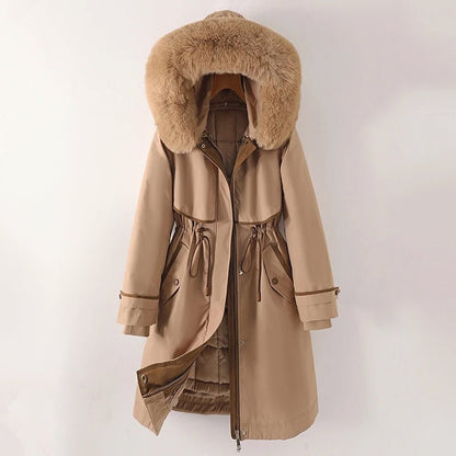 Women's cozy lined parka with hood - Nalani - UK Fashion Clothing and Decor