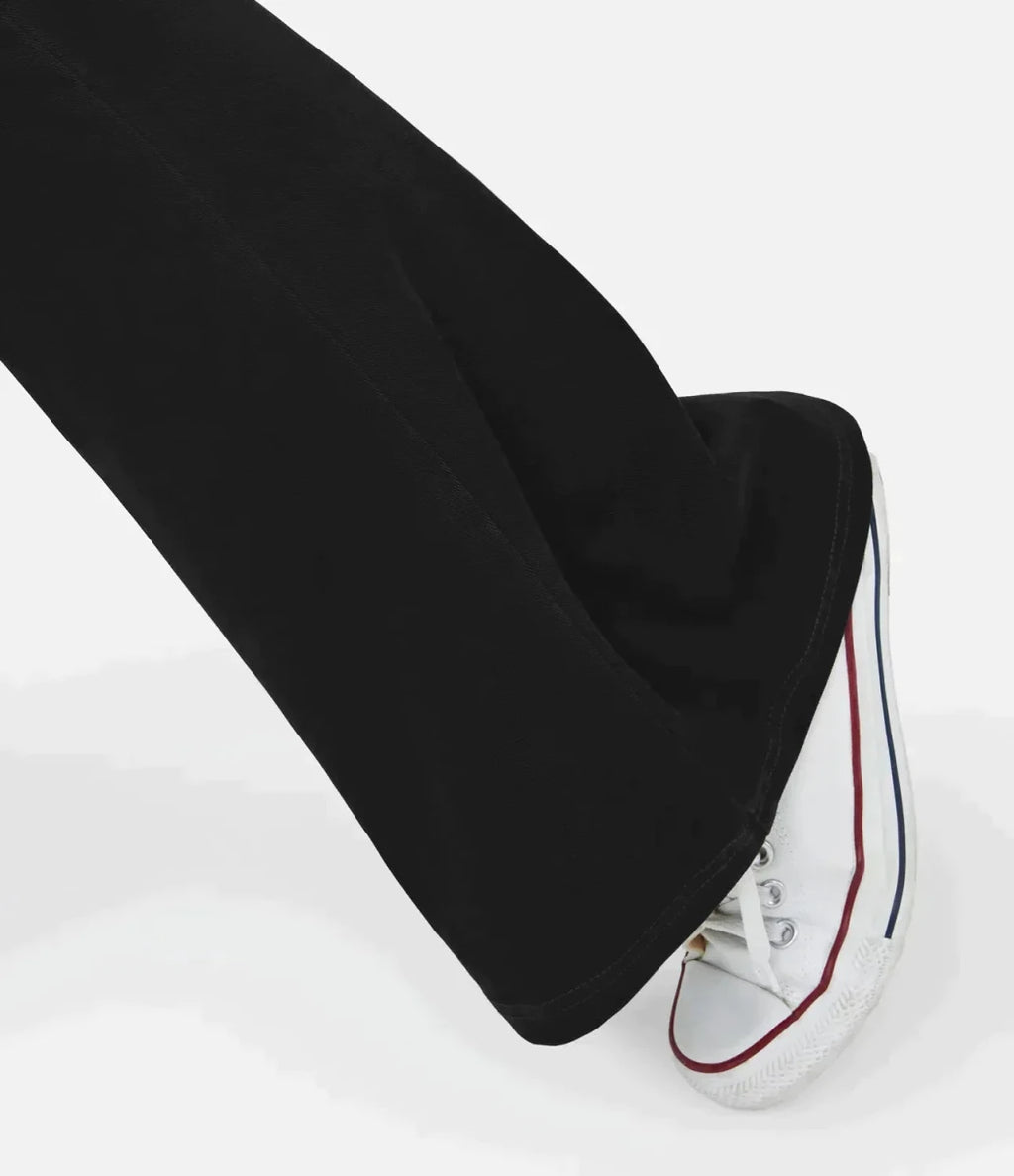 Women's elasticated Wide leg flared jeans with high waist - Nalani - UK Fashion Clothing and Decor