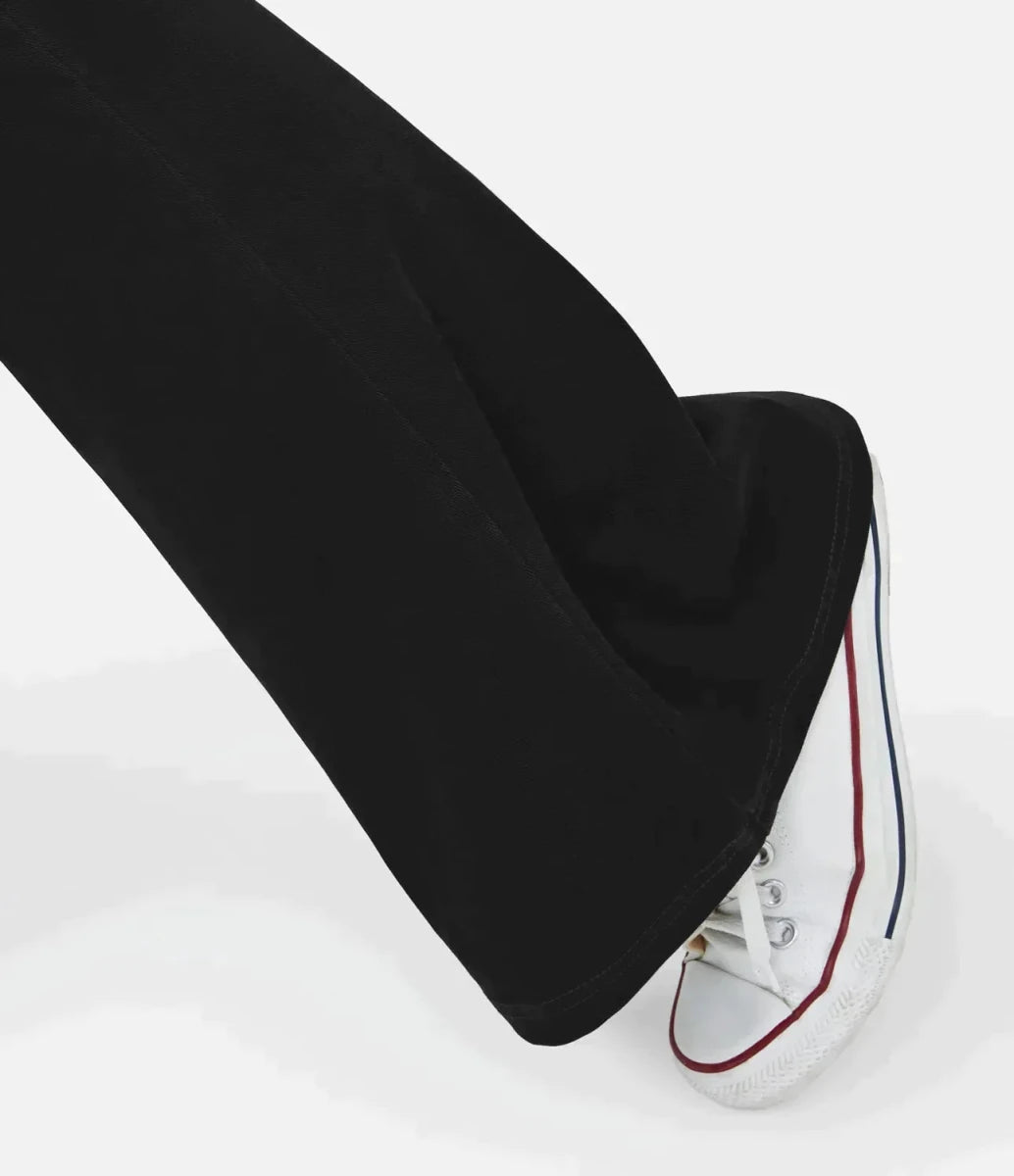 Women's elasticated Wide leg flared jeans with high waist - Nalani - UK Fashion Clothing and Decor