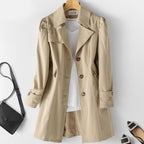 Women's elegant single - breasted trench coat - Nalani - UK Fashion Clothing and Decor
