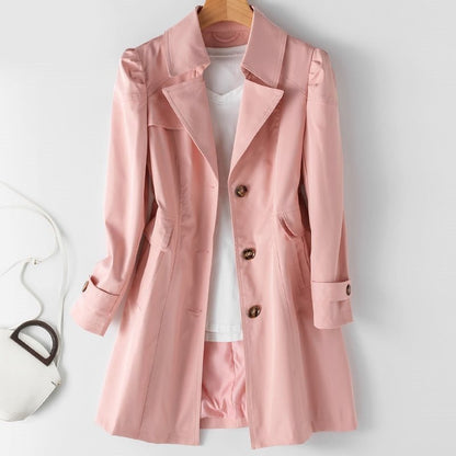 Women's elegant single - breasted trench coat - Nalani - UK Fashion Clothing and Decor