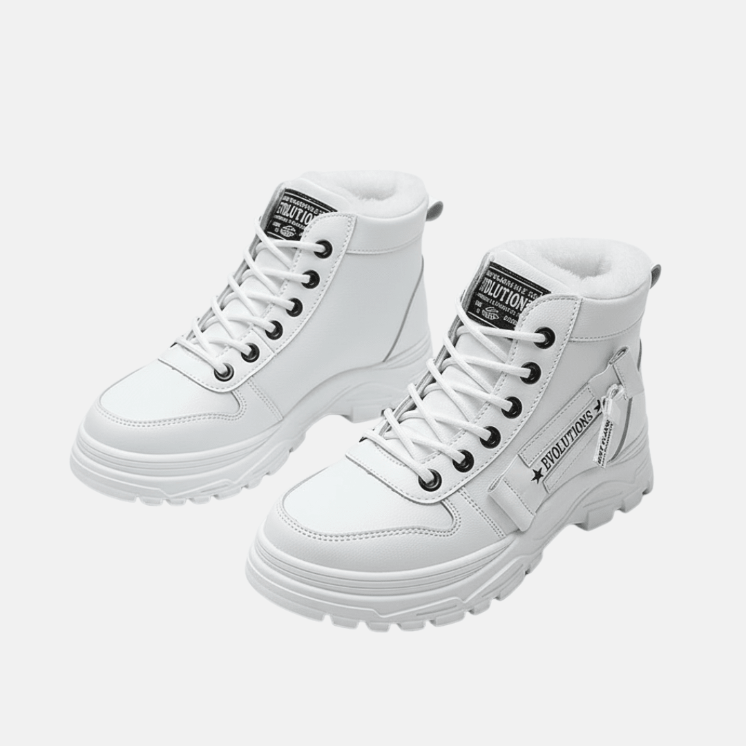 Women's High Top Ankle Boots Lace Up Platform Sole Winter - Nalani - UK Fashion Clothing and Decor
