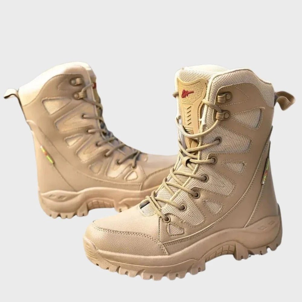 Women's Hiking Boots High Top Leather Mesh Ankle Support - Nalani - UK Fashion Clothing and Decor