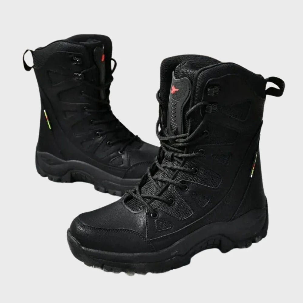 Women's Hiking Boots High Top Leather Mesh Ankle Support - Nalani - UK Fashion Clothing and Decor