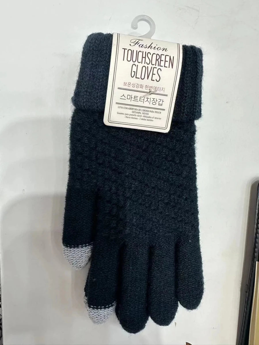 Women's Knit Winter Gloves Warm Soft Stretch Fit - Nalani - UK Fashion Clothing and Decor
