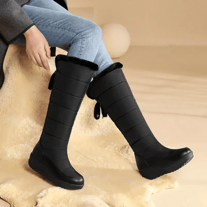 Women's Lace - Up Casual Winter Boots With Medium Heel For Snow - Nalani - UK Fashion Clothing and Decor