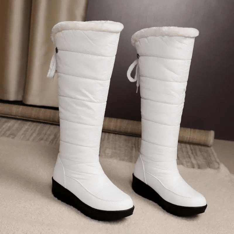Women's Lace - Up Casual Winter Boots With Medium Heel For Snow - Nalani - UK Fashion Clothing and Decor