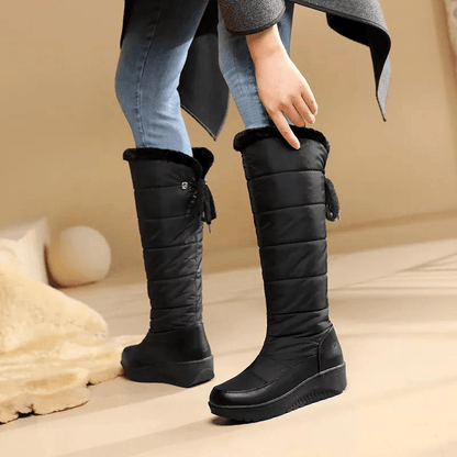 Women's Lace - Up Casual Winter Boots With Medium Heel For Snow - Nalani - UK Fashion Clothing and Decor