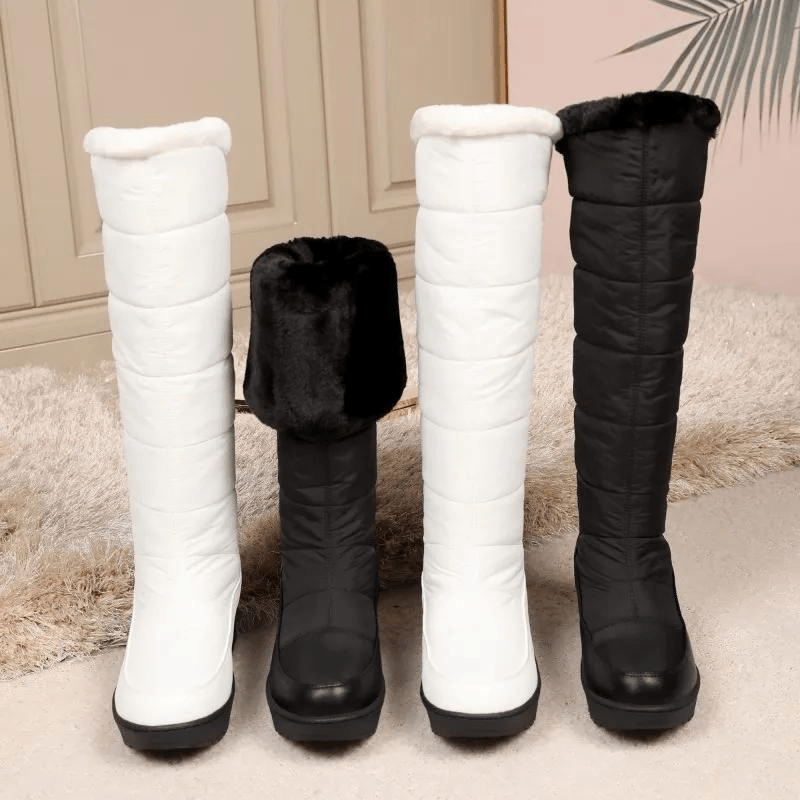 Women's Lace - Up Casual Winter Boots With Medium Heel For Snow - Nalani - UK Fashion Clothing and Decor