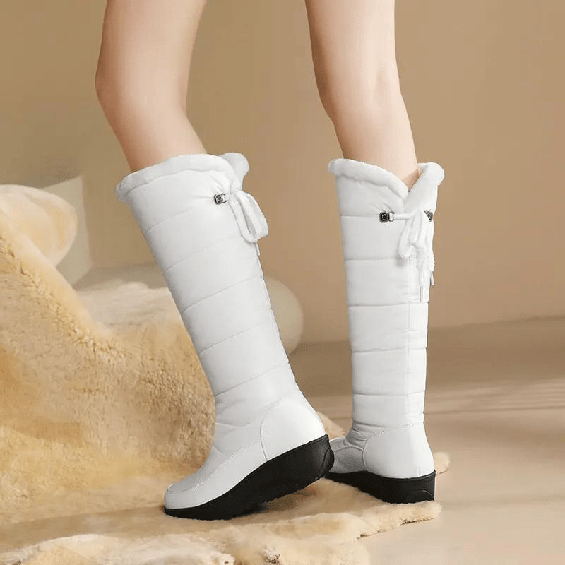 Women's Lace - Up Casual Winter Boots With Medium Heel For Snow - Nalani - UK Fashion Clothing and Decor